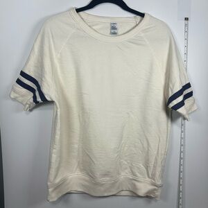 Alternative Apparel Off-White/Navy Short Sleeve T-Shirt Women’s M